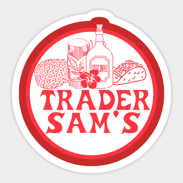 Trading Sam and Joe Sticker by EnchantedTikiTees